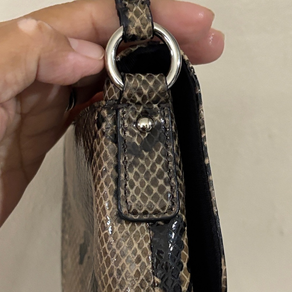 Coach soho python Brown and Black Snake Print Cro… - image 15